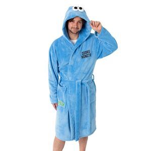 Sesame Street Unisex Adult  Robe / Blue